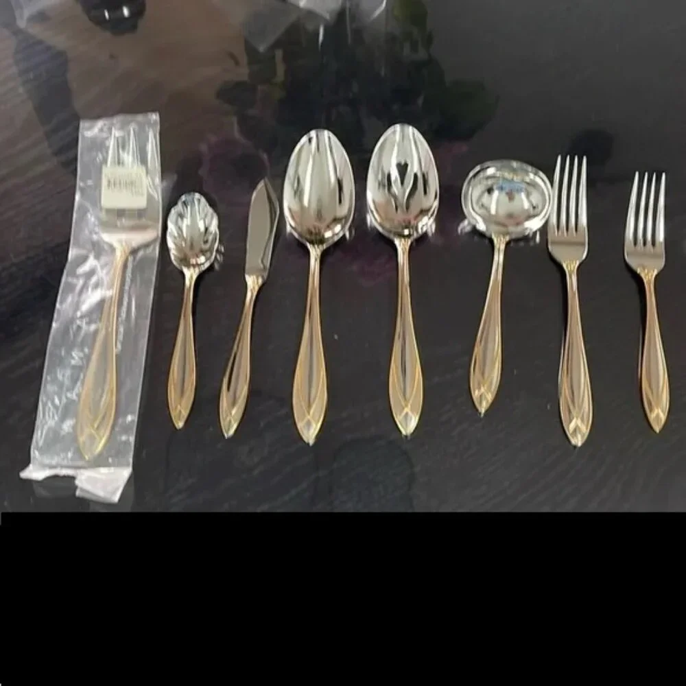Yamazaki alexandra gold accent salad fork New